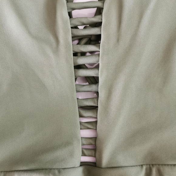Bca By Rebecca Virtue Olive Green Swimsuit Size S - Picture 2 of 9